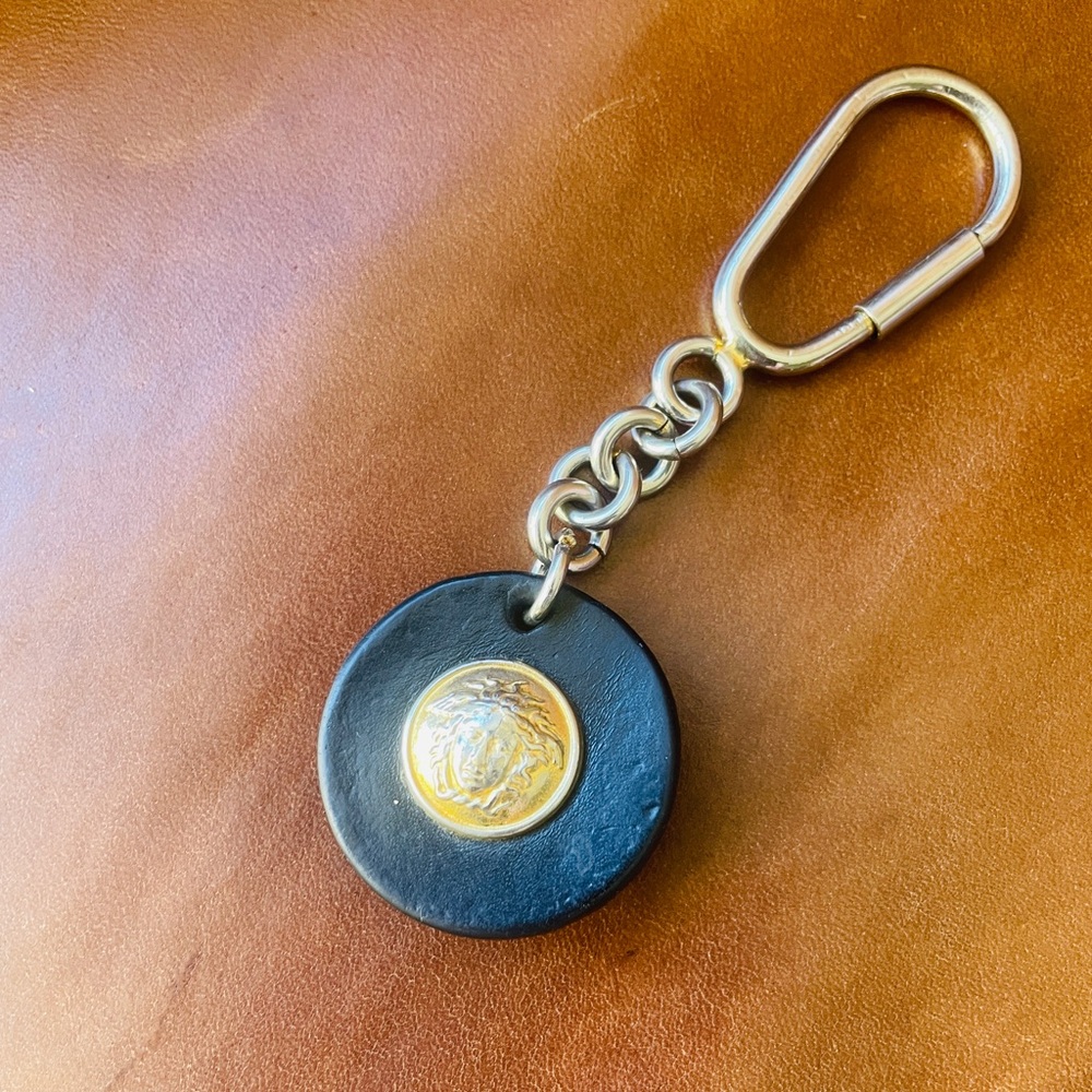 Gianni Versace Medusa Leather Keychain